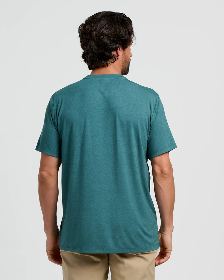 Free Fly Men’s Bamboo Flex Pocket Tee - Heather Sea Pine