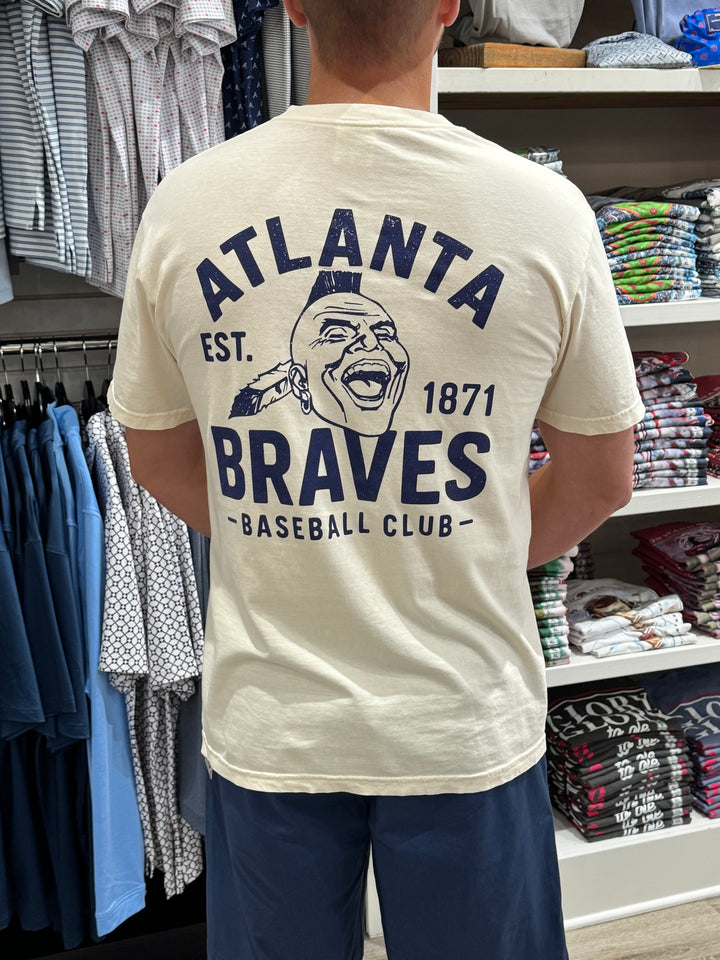 CB Braves Baseball Club S/S Pocket T-Shirt - Ivory