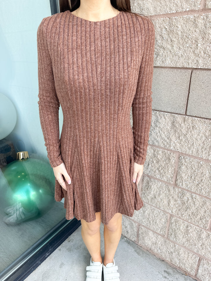 Cozy Ribbed Knit Dress