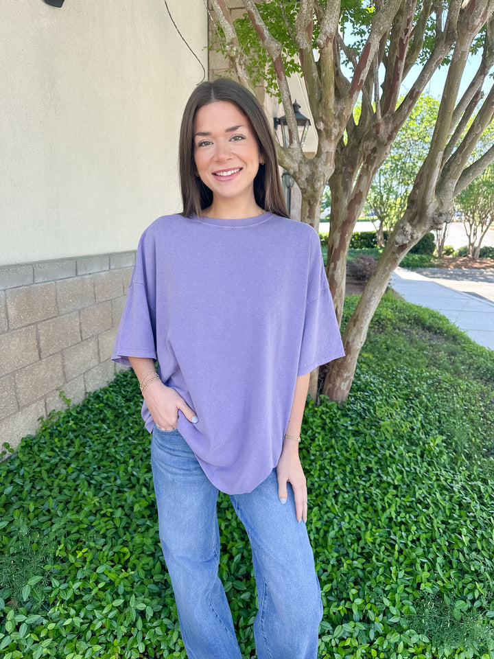 Hana Basic Tee - Dusty Purple