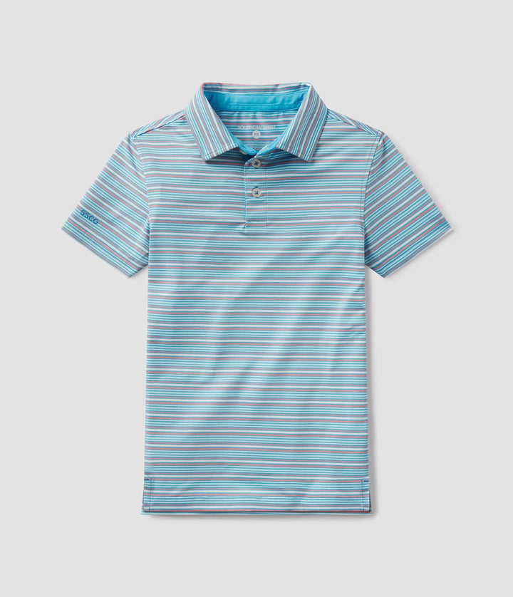 SSCO Youth Boys Sawgrass Stripe Polo - Marina