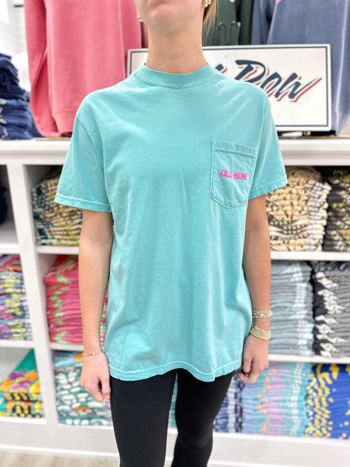 Old Row Tequila Made Me Do It Pocket S/S T-Shirt - Chalky Mint