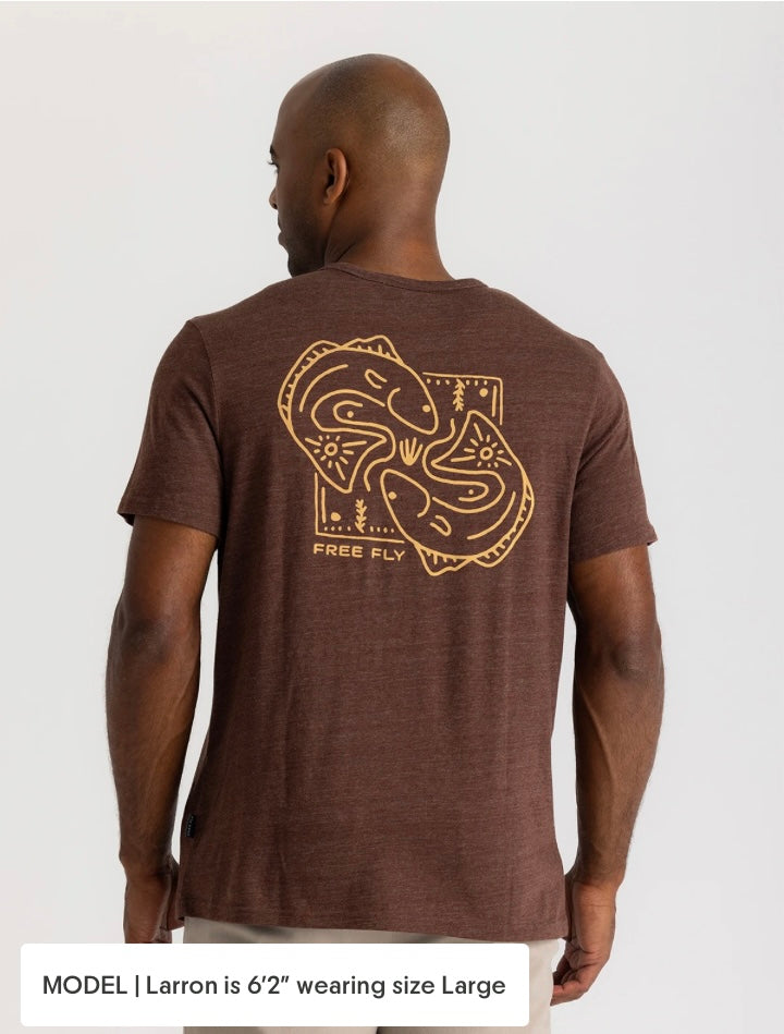 Free Fly Men’s Dueling Reds Pocket Tee - Heather Chestnut