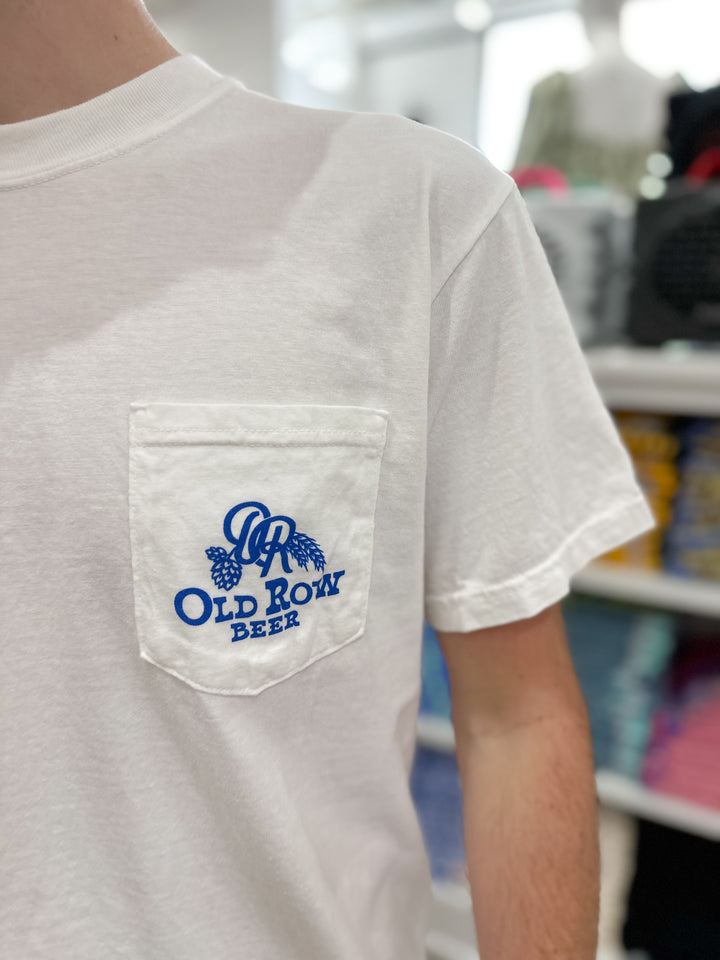 Old Row The Buzz Circle S/S Pocket T-Shirt - White