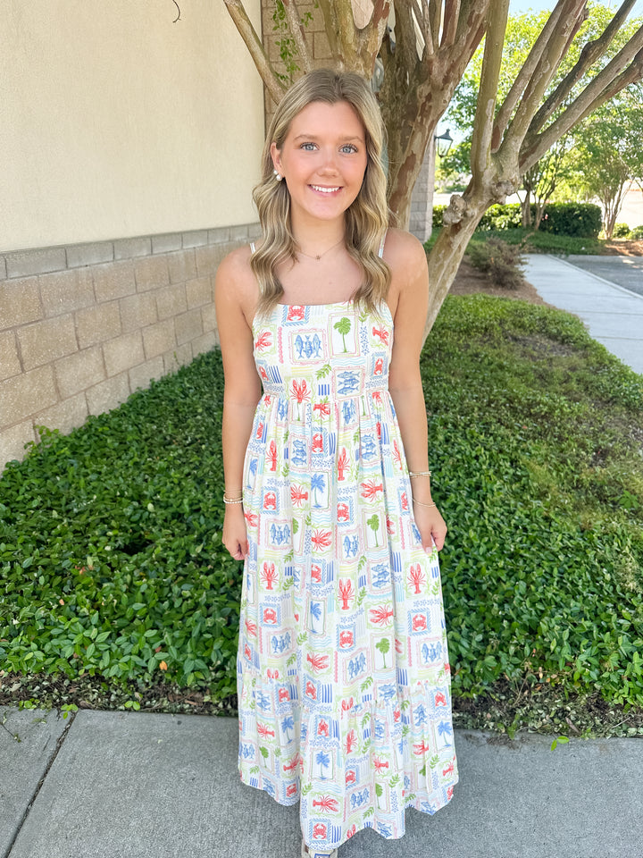 Margie Tiered Dress - Seascape