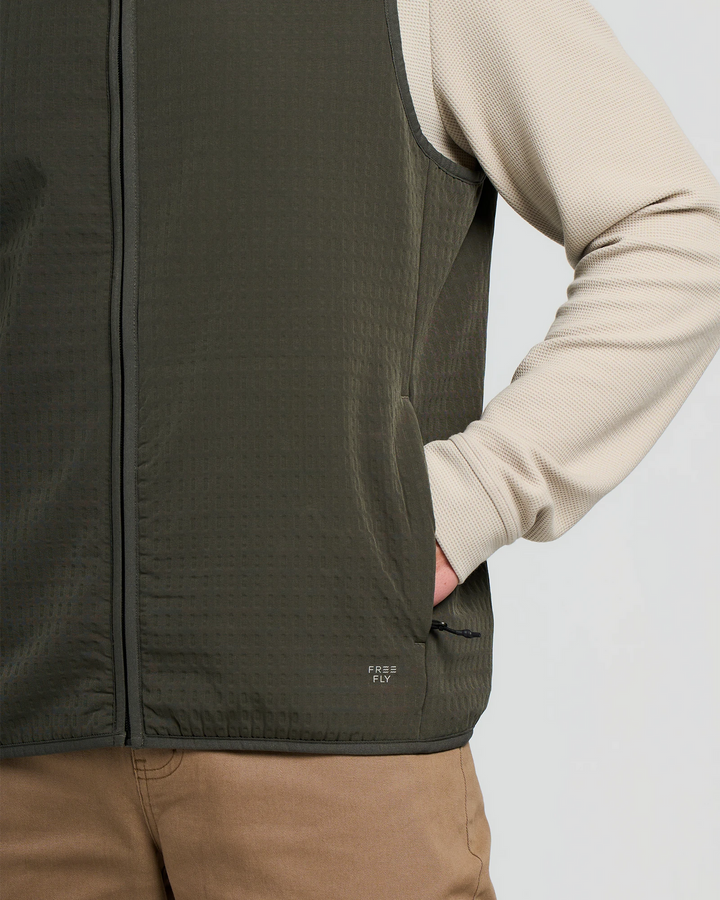 FreeFly Men’s Gridback Fleece Vest - Dark Forest