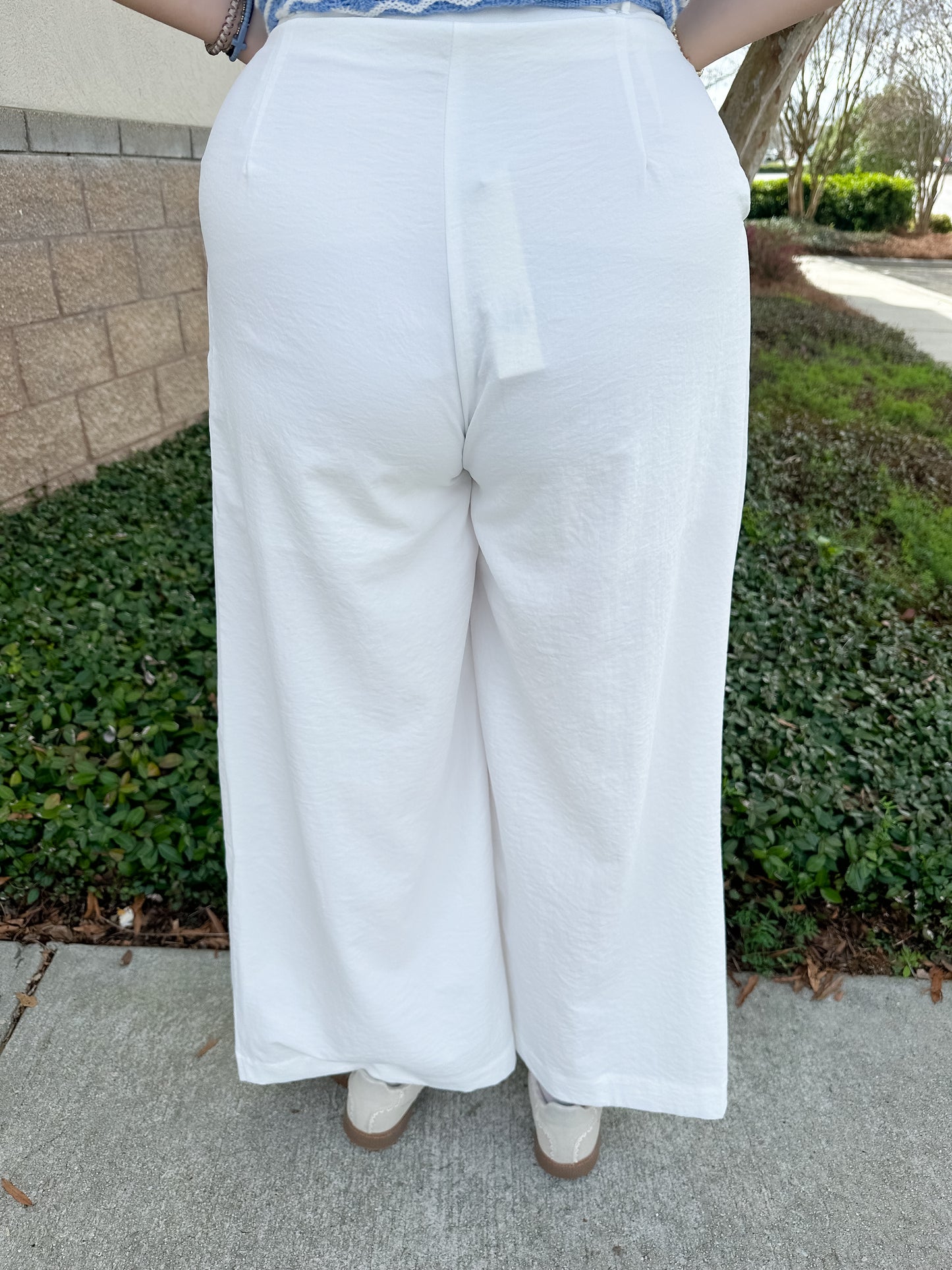 Trinity Pleated Pants - White