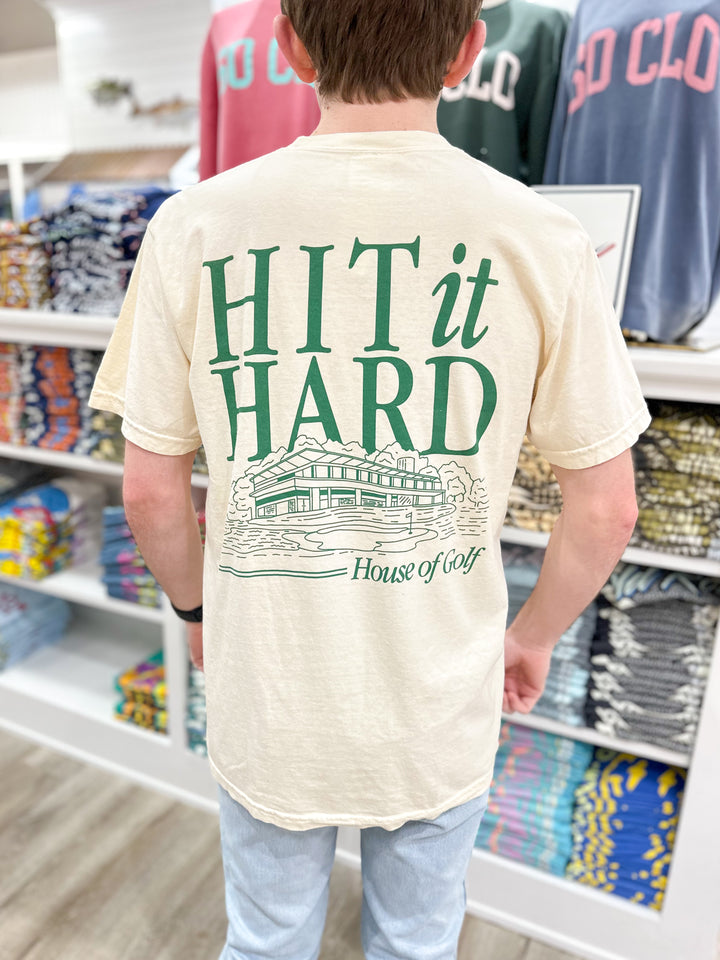 Barstool Sports Hit It Hard Pocket S/S T-Shirt - Ivory