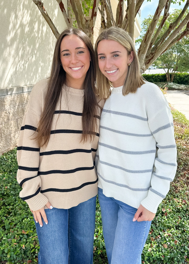 Boyfriend Striped Cotton Sweater