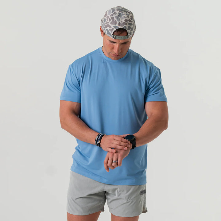 Burlebo Men’s Go To Tee - Steel Blue