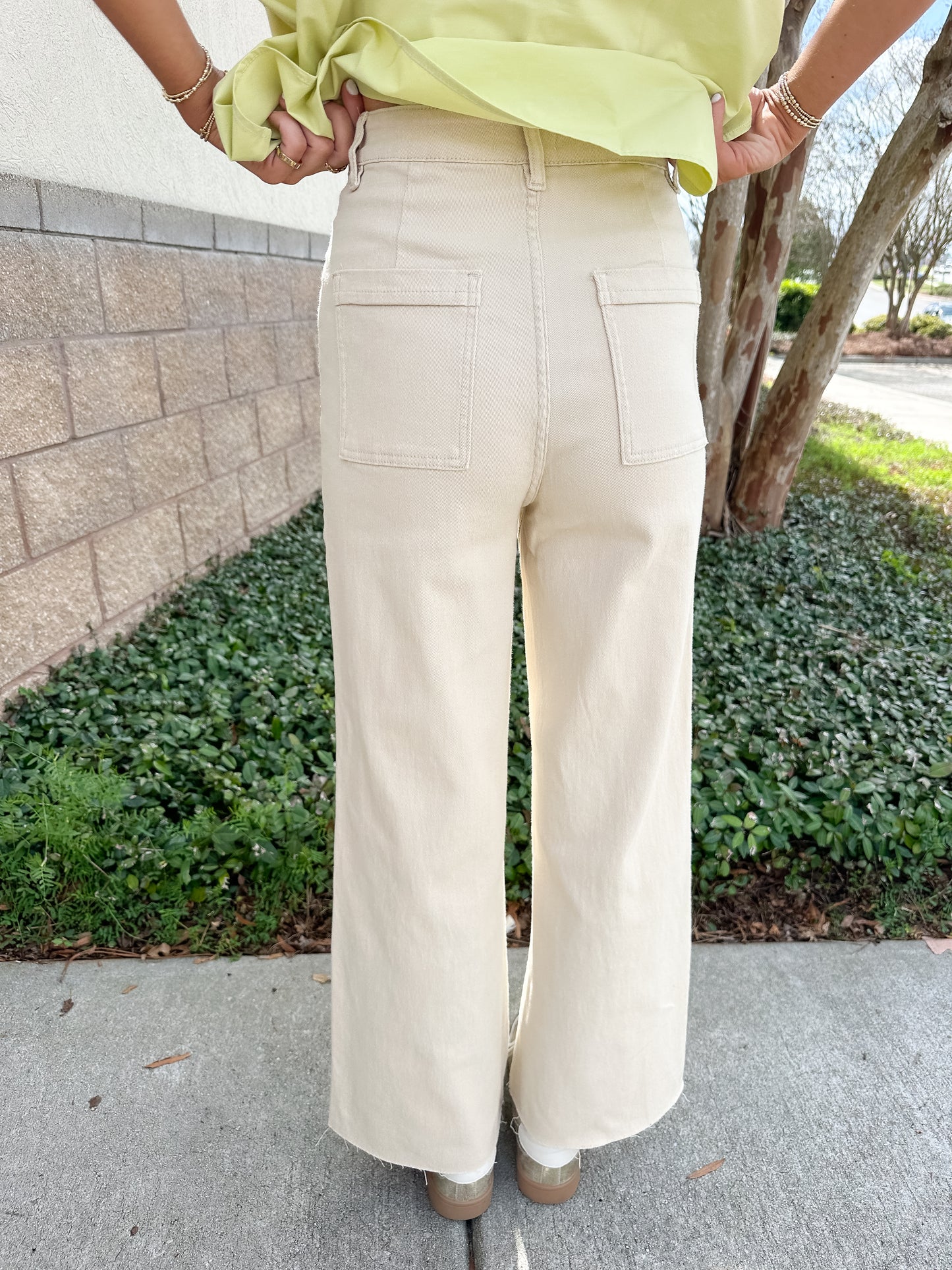 AW Wide Leg Jeans - Khaki