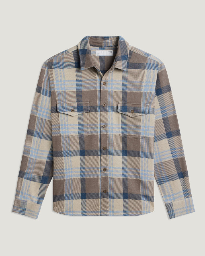 Free Fly Men’s Gallatin Overshirt - Desert Tan Plaid
