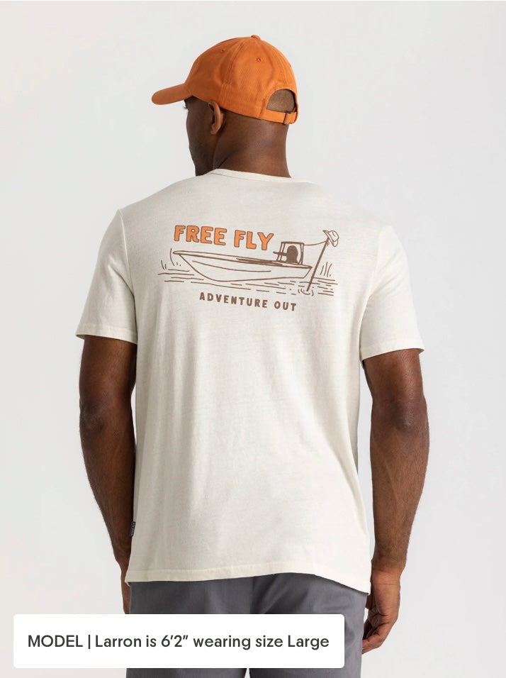 Free Fly Men’s Lazy Tides Pocket Tee - Heather Birch