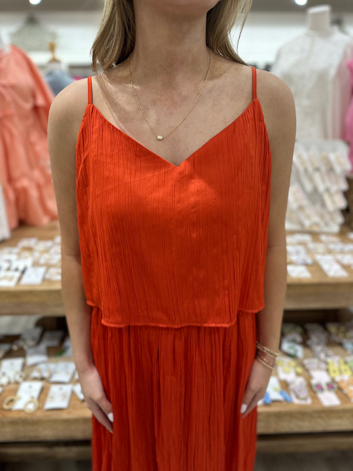 Fiore Crinkle Satin Tank