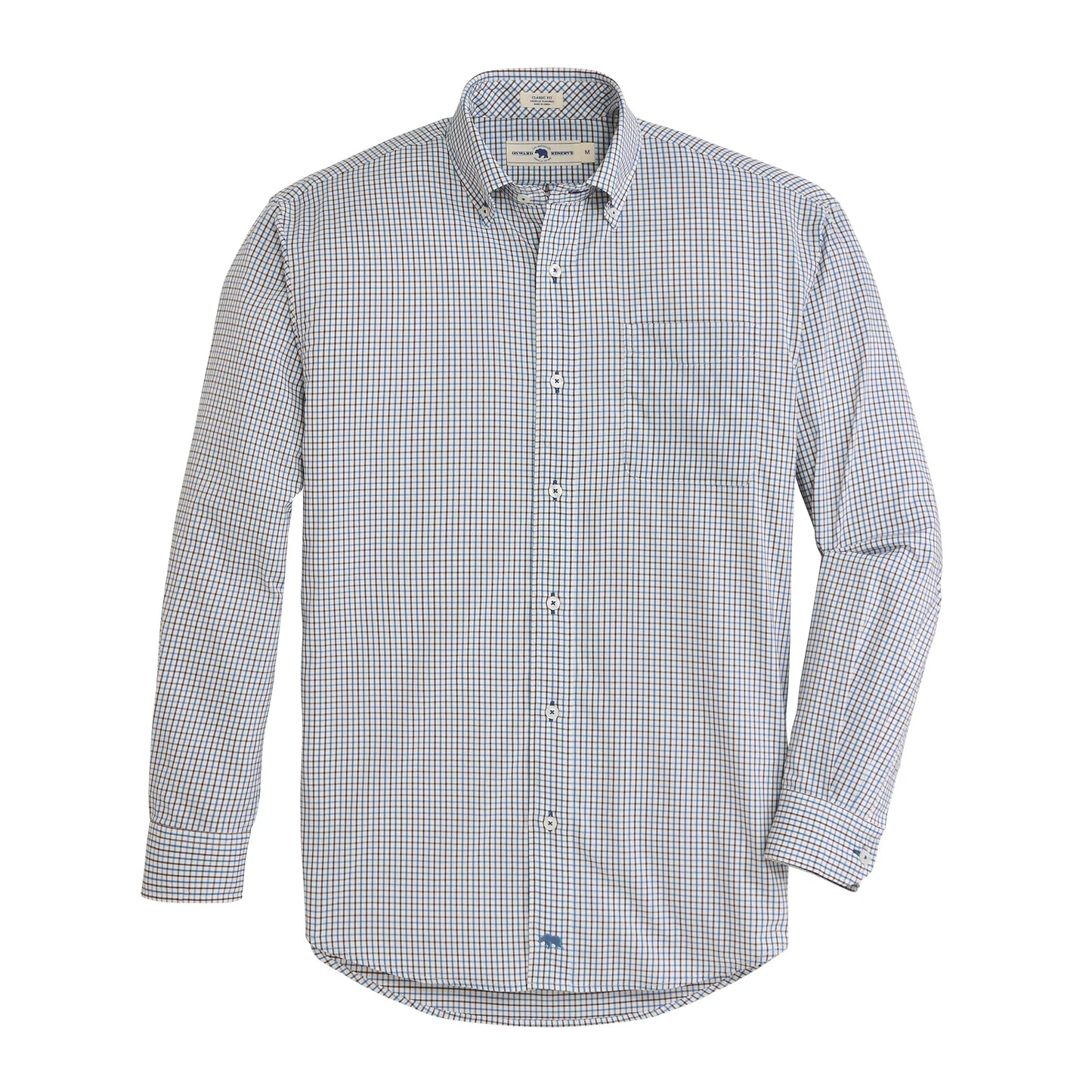 Onward Reserve Queen Classic Fit Performance Button Down - Captains Blue