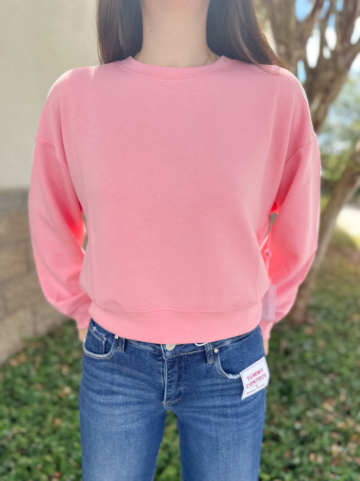 Simply Pullover Crewneck - Petal Pink