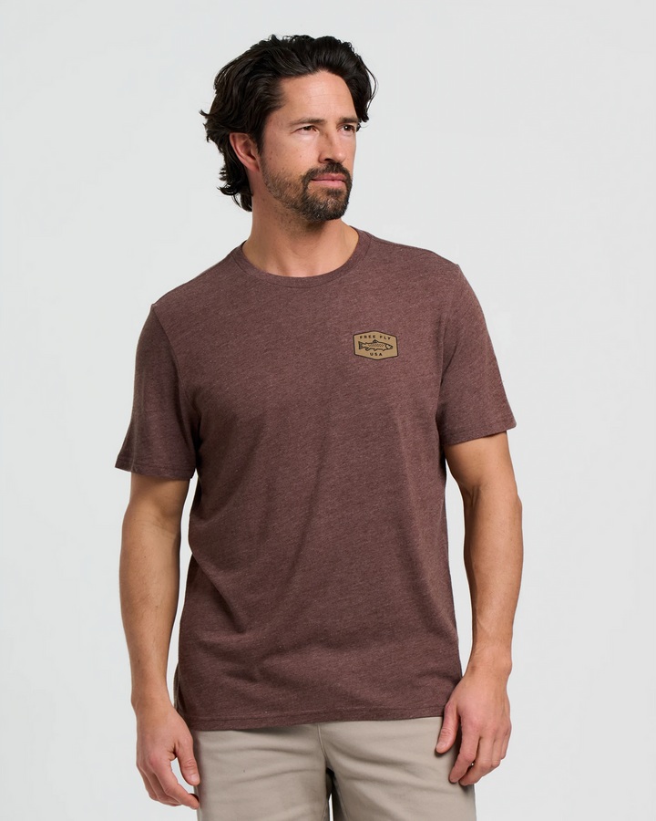 Free Fly Men’s Freshwater Tee - Heather Chestnut
