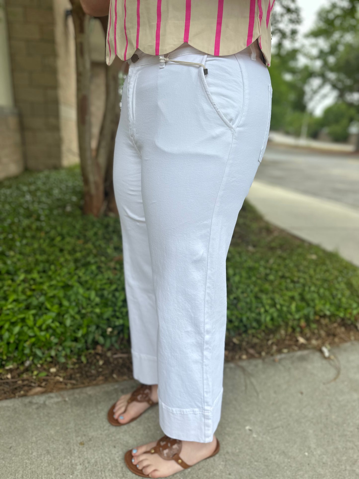 Stacy Kancan High Rise Cropped Wide Leg Jean