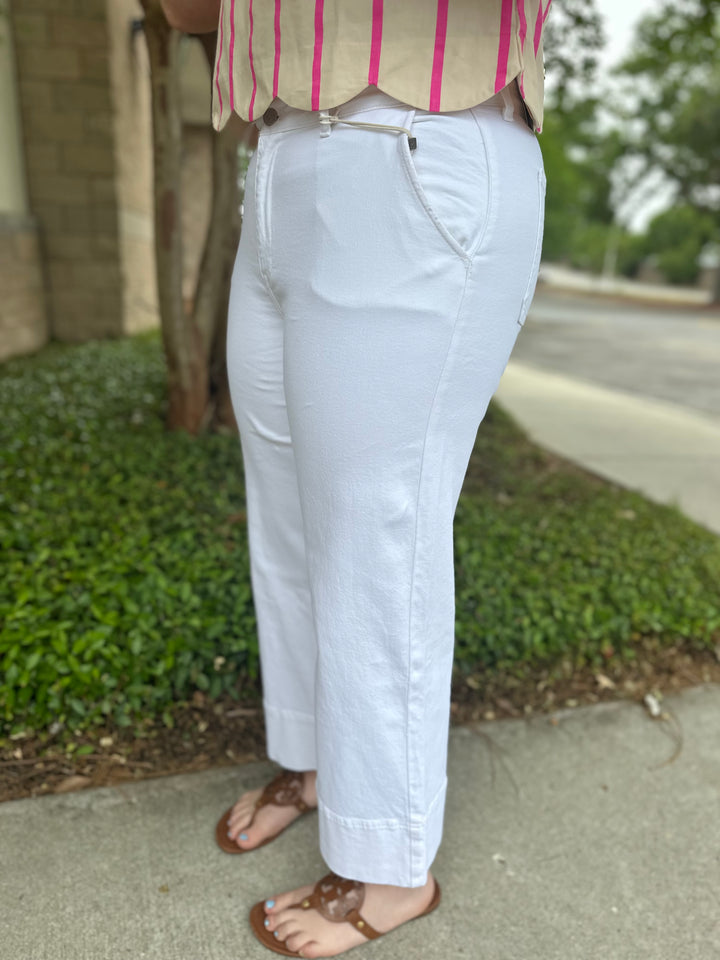 Stacy Kancan High Rise Cropped Wide Leg Jean