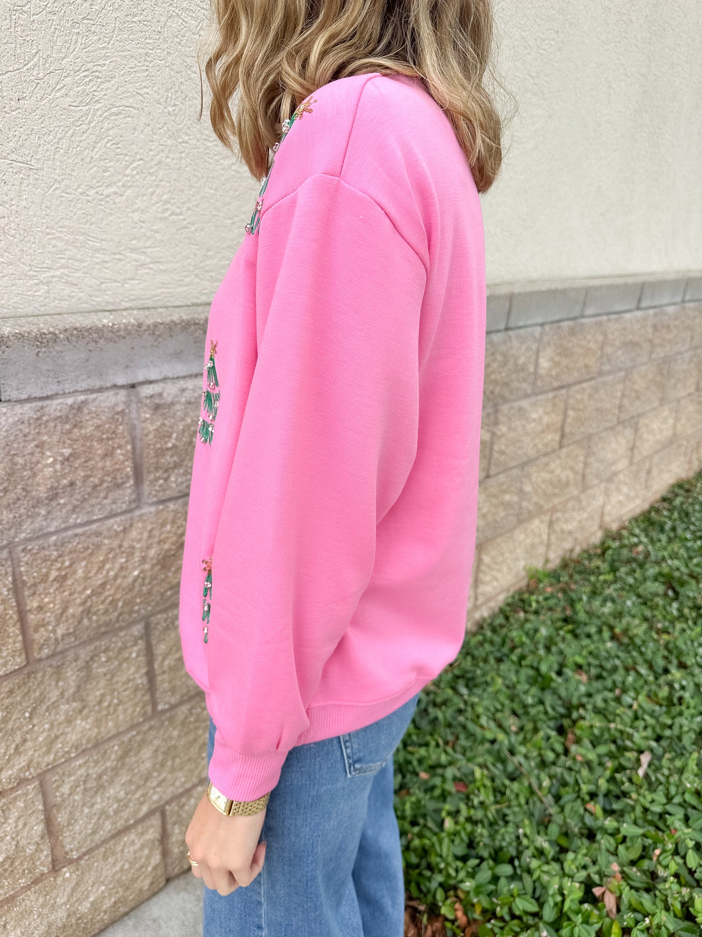 MS Sarah Sweatshirt - Green Trees