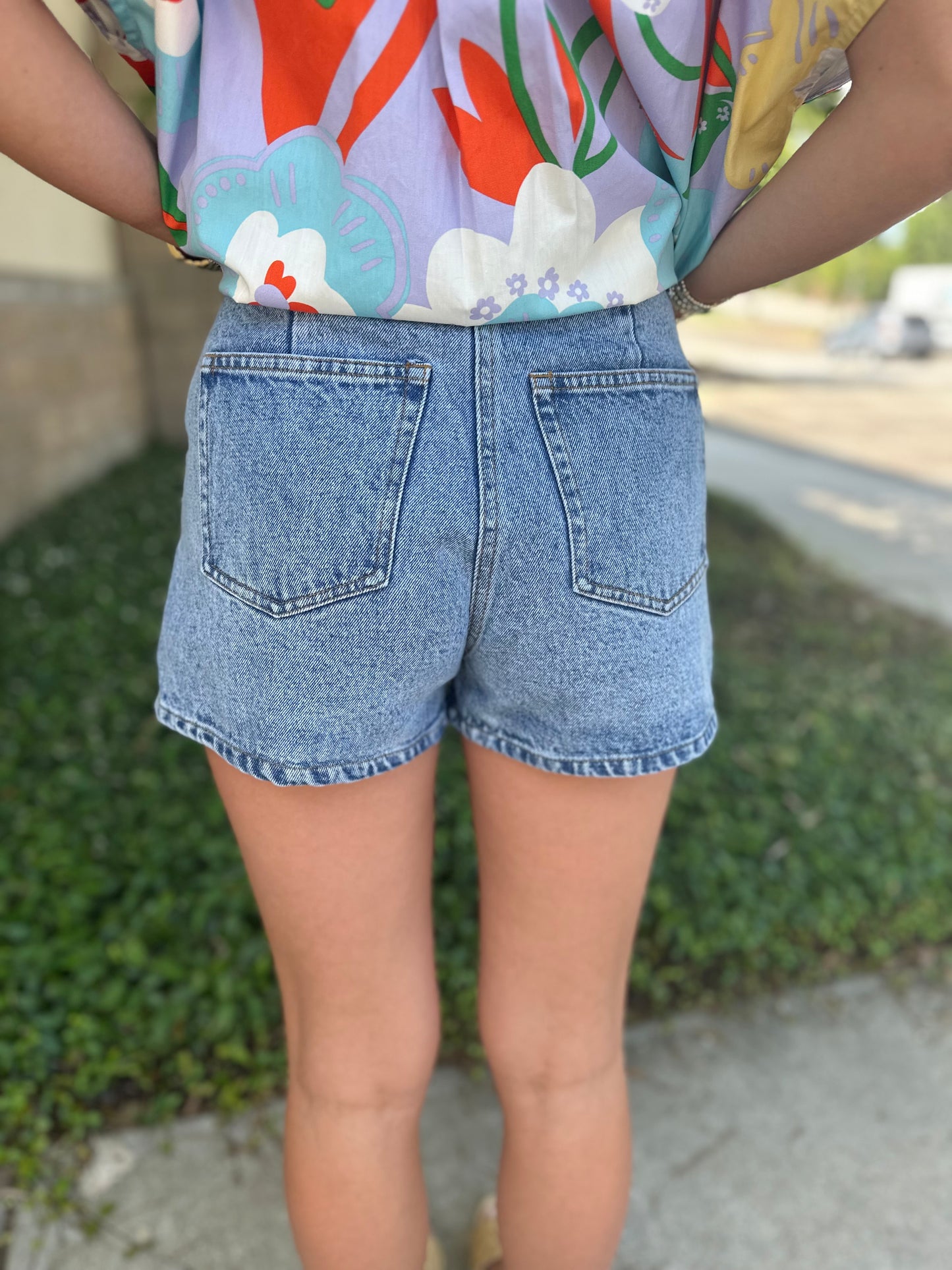 Denim Wrap Skort