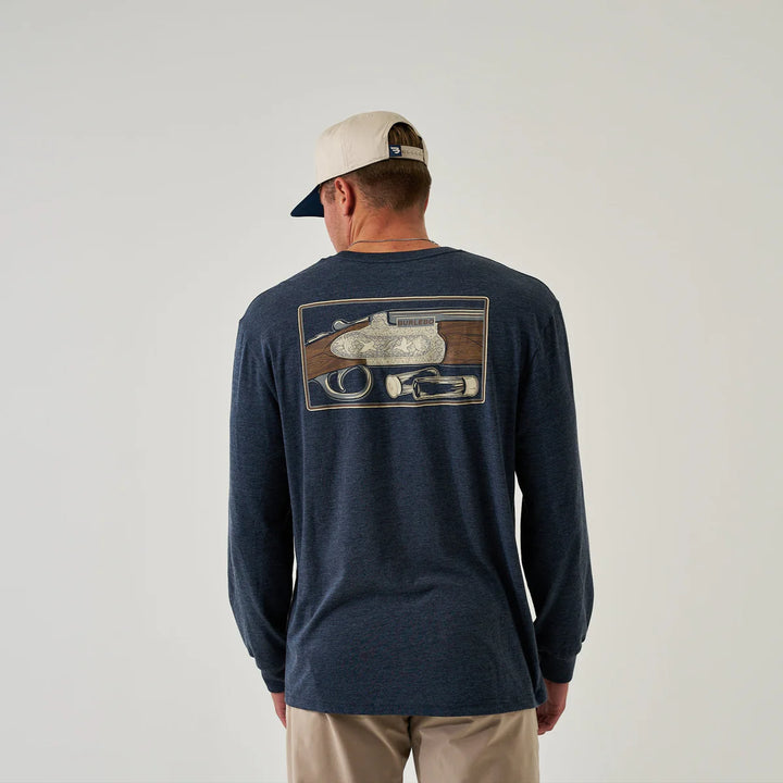 Burlebo Men’s BURLEBO Shotgun L/S T-Shirt - Heather Navy