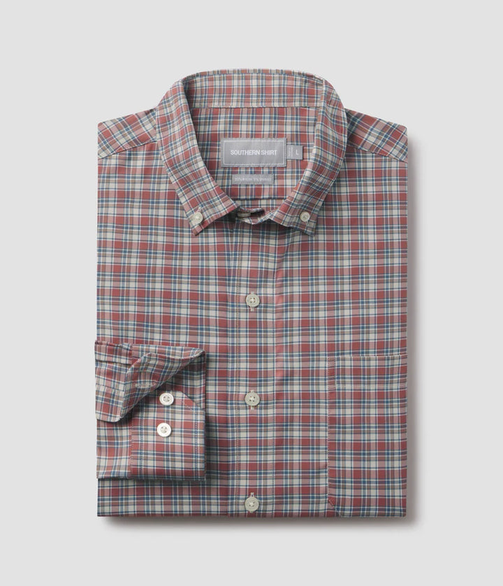 SSCO Men’s Hawthorne Plaid Button Down - Saddle