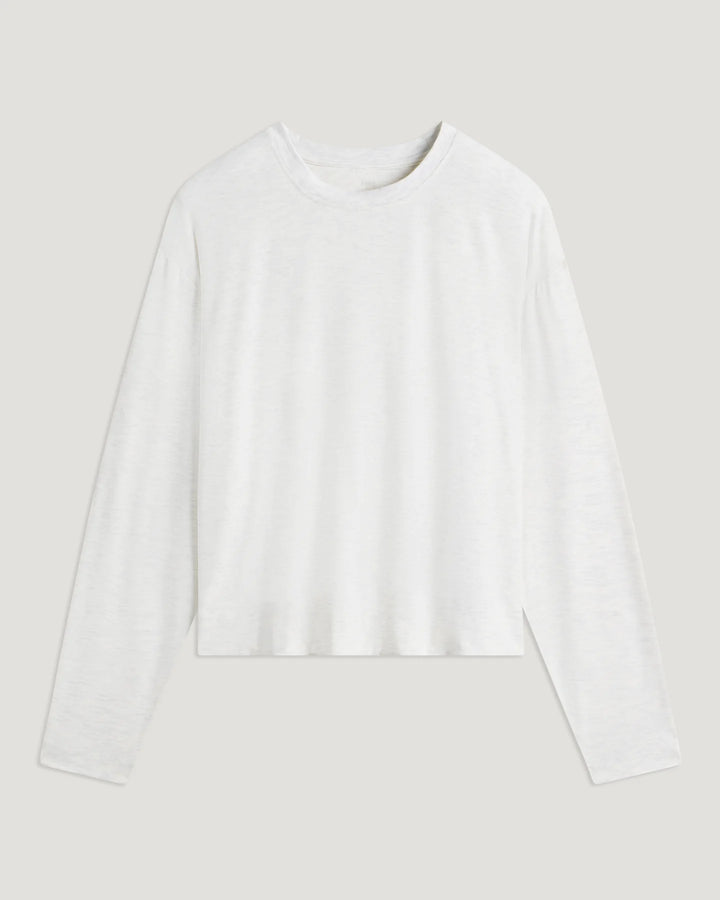 Free Fly Women’s Bamboo Shade Crossbody Long Sleeve - Off White Heather