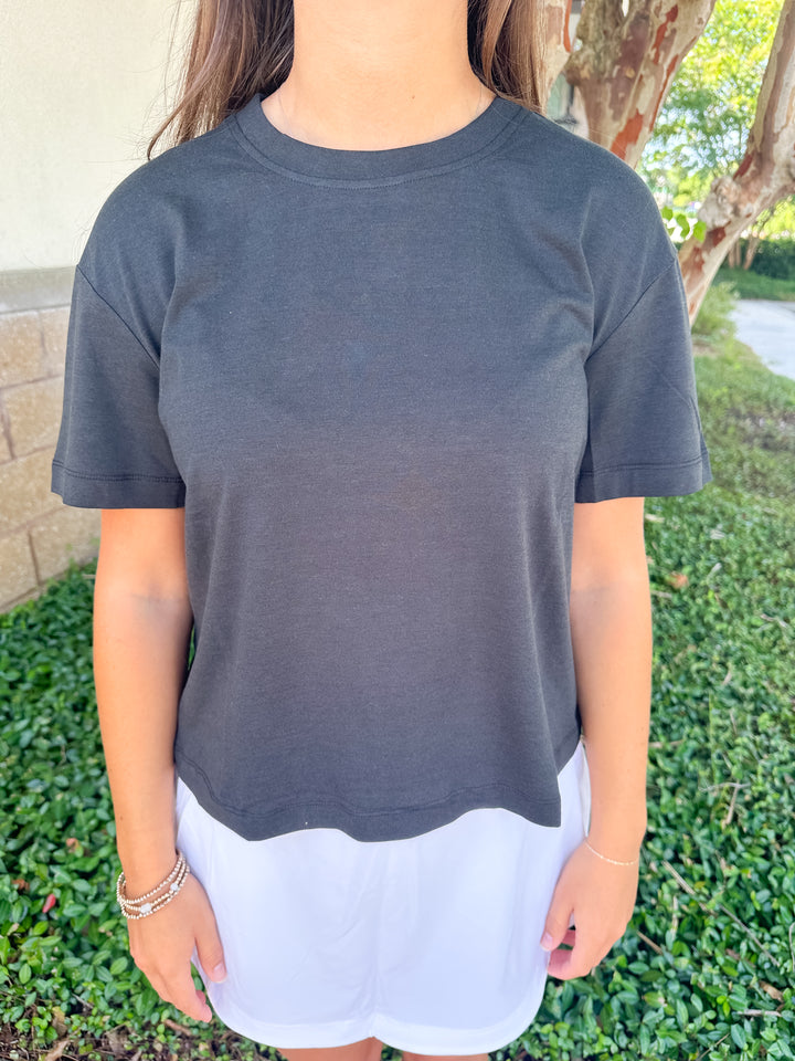 Free Fly Women’s Bamboo Current Boxy Tee - Black