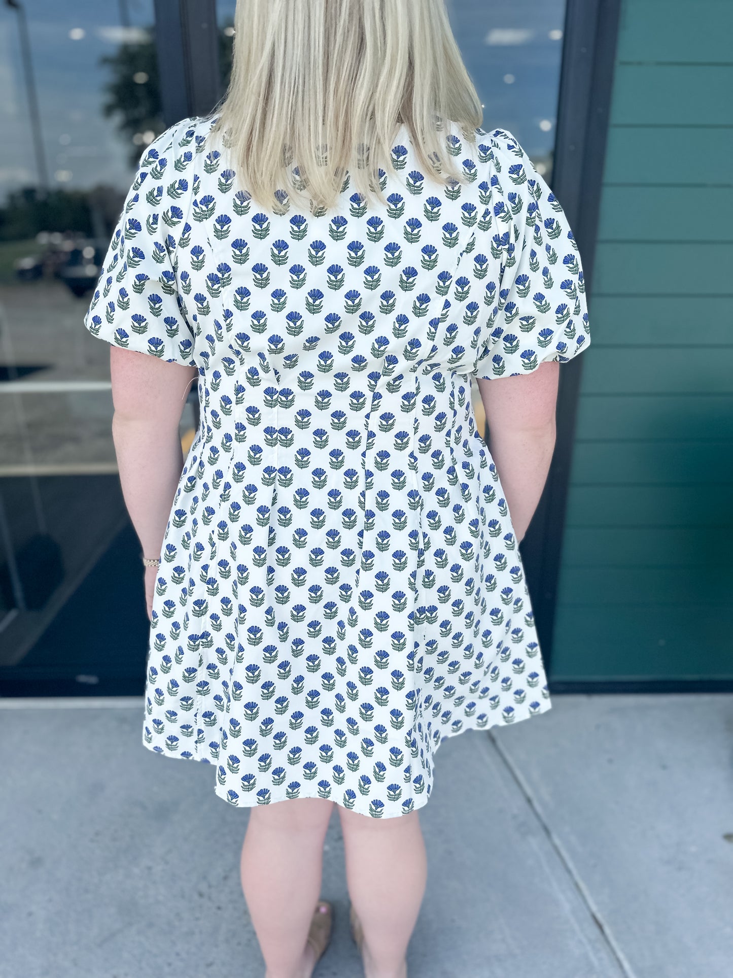 Rory Dress - Floral Foulard Navy