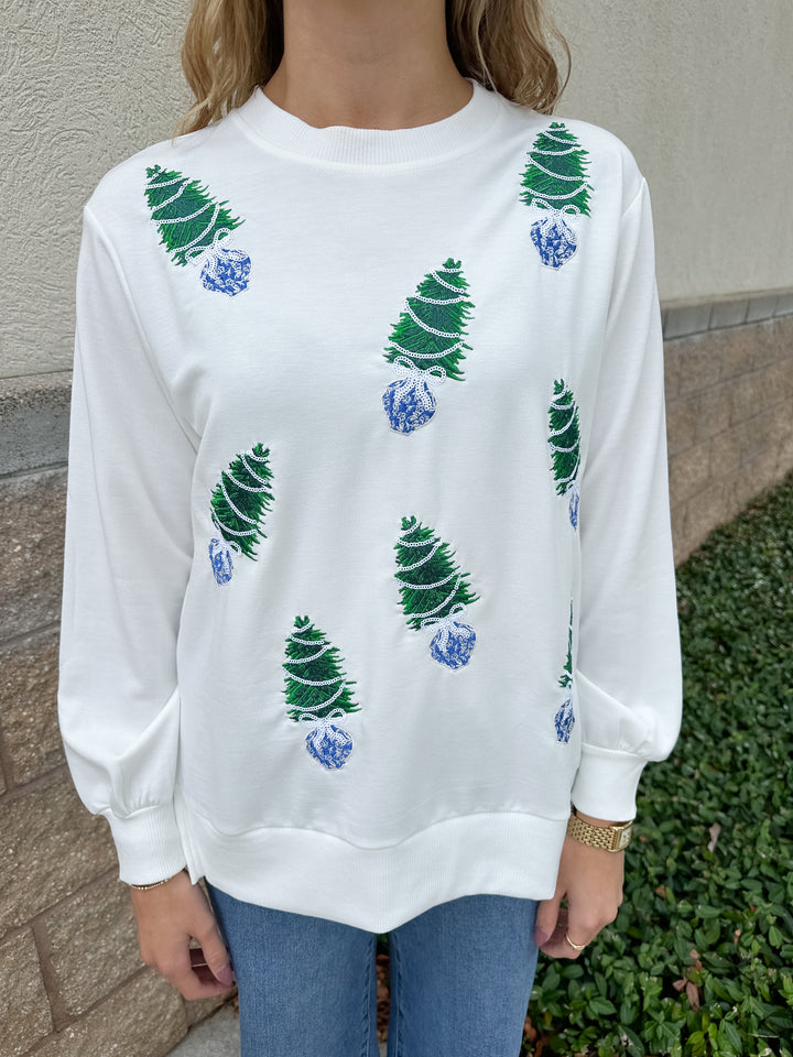 MS Lakelyn Sweatshirt - Blue Trees