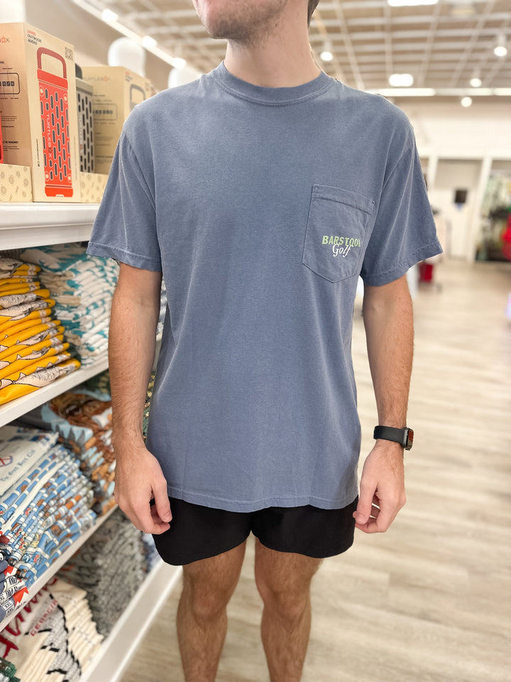 Barstool CMCC 19th Can S/S Pocket T-Shirt - Blue Jean