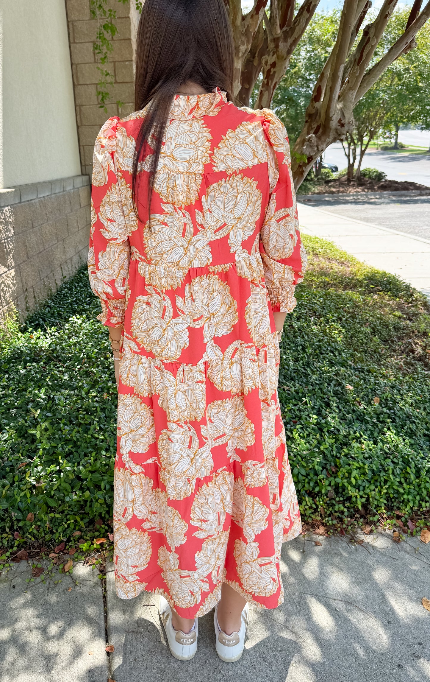 Eleanor Dress - Fall Floral Fire