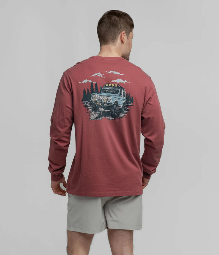 SSCO Men’s Vintage Voyager L/S Pocket T-Shirt - Red River