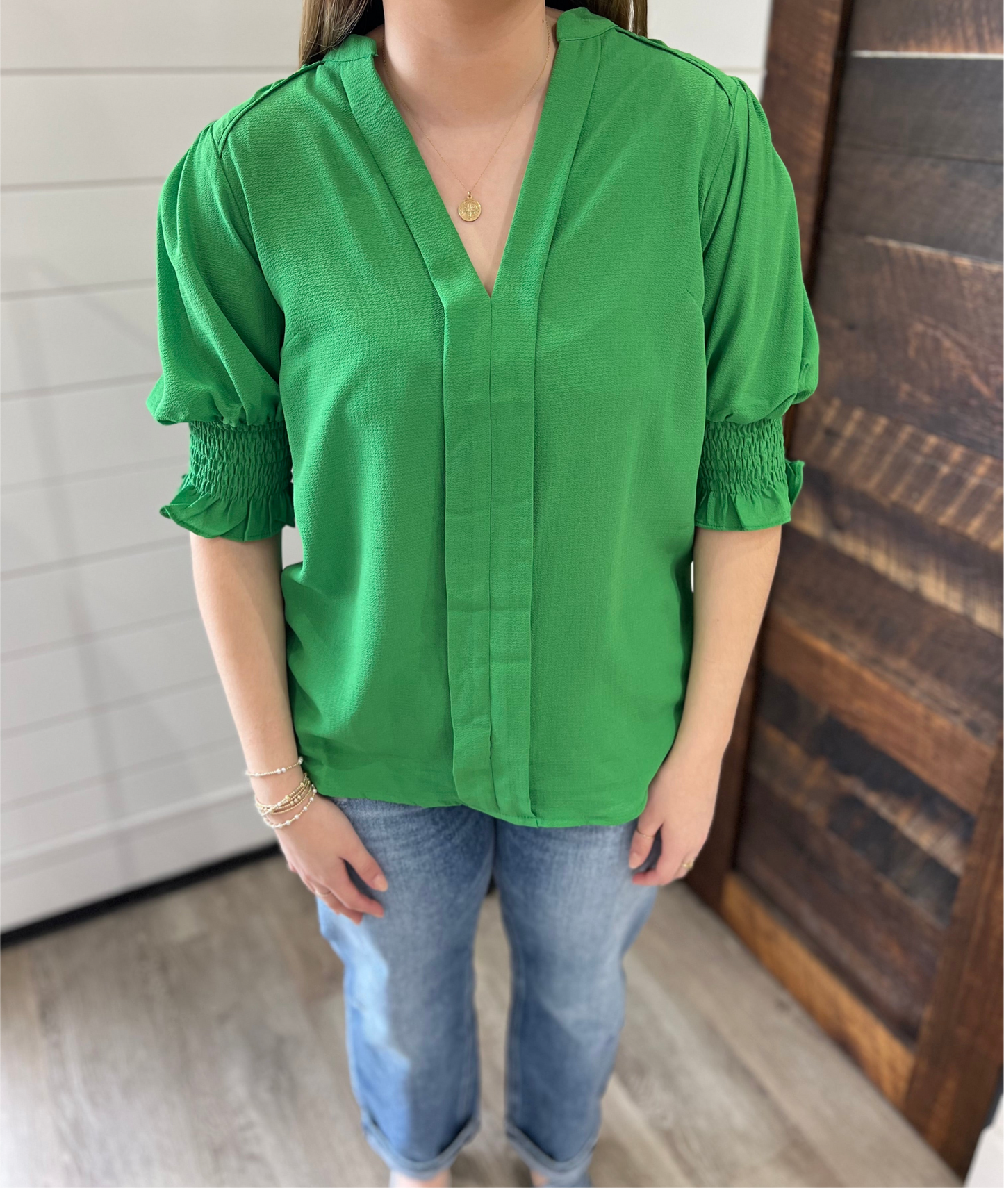 Valerie Top - Kelly Green