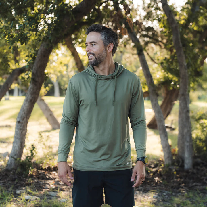Burlebo Men’s Performance Hoodie - Sea Breeze Green