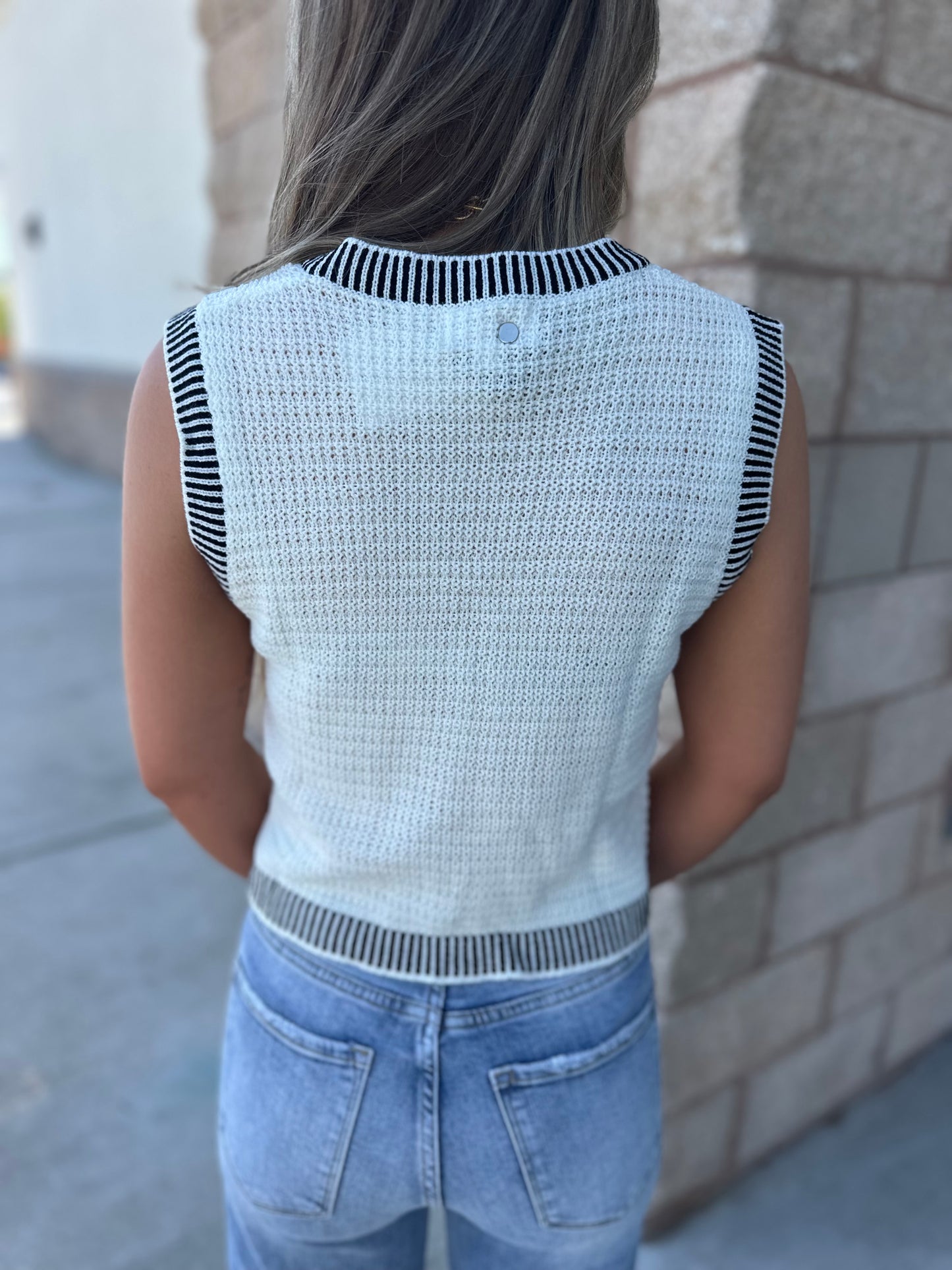 Caitlyn Textured Sweater Vest
