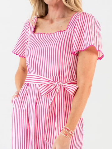 Emery Dress - Lined Up Pink