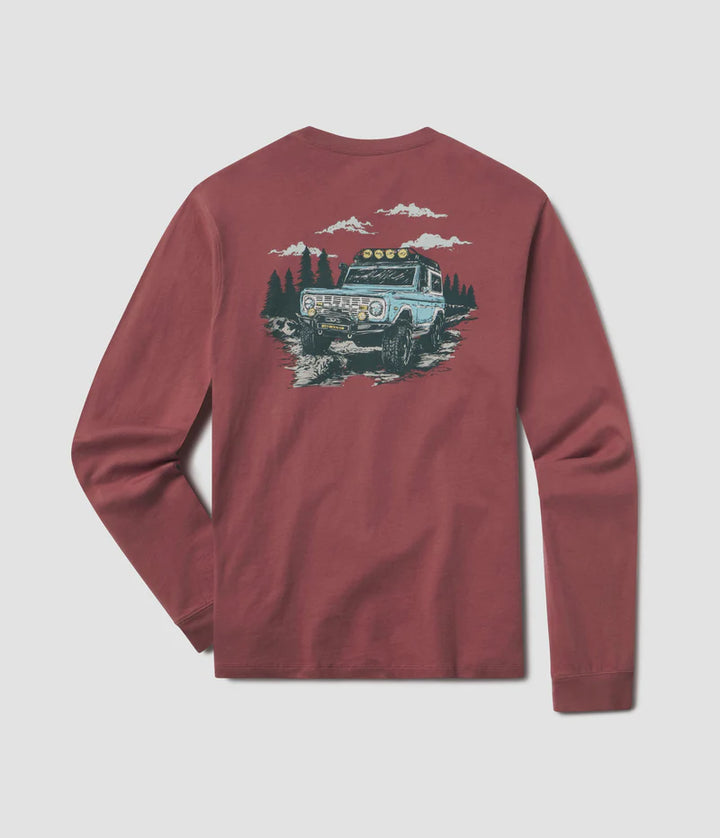 SSCO Men’s Vintage Voyager L/S Pocket T-Shirt - Red River