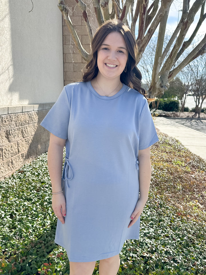 Adilyn Shirt Dress - Blue