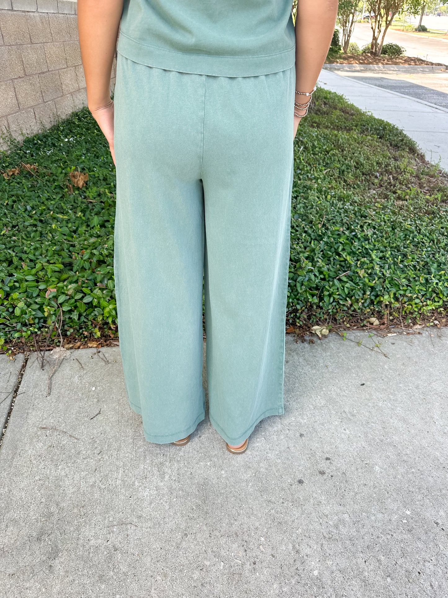 Scout Jersey Flare Pant - Hunter Green