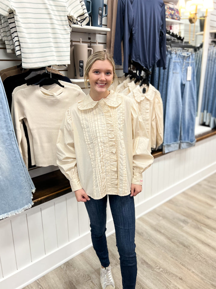 Bella Ruffle Trim Top