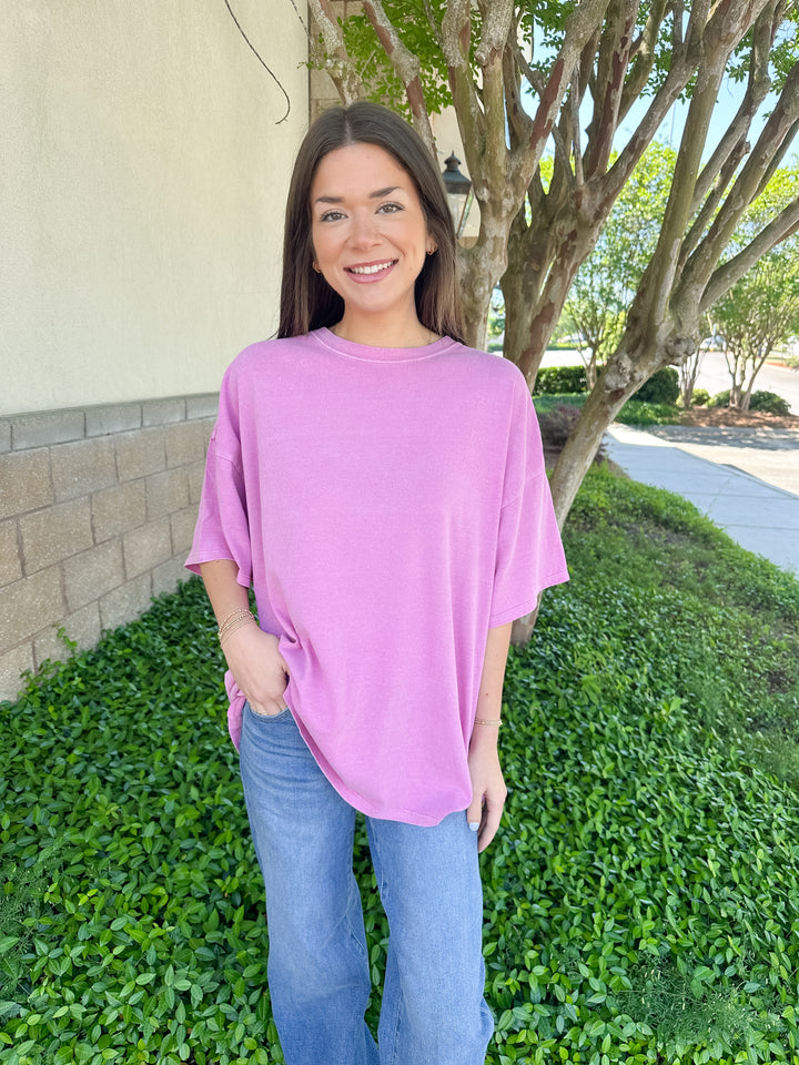 Hana Basic Tee - Fuchsia