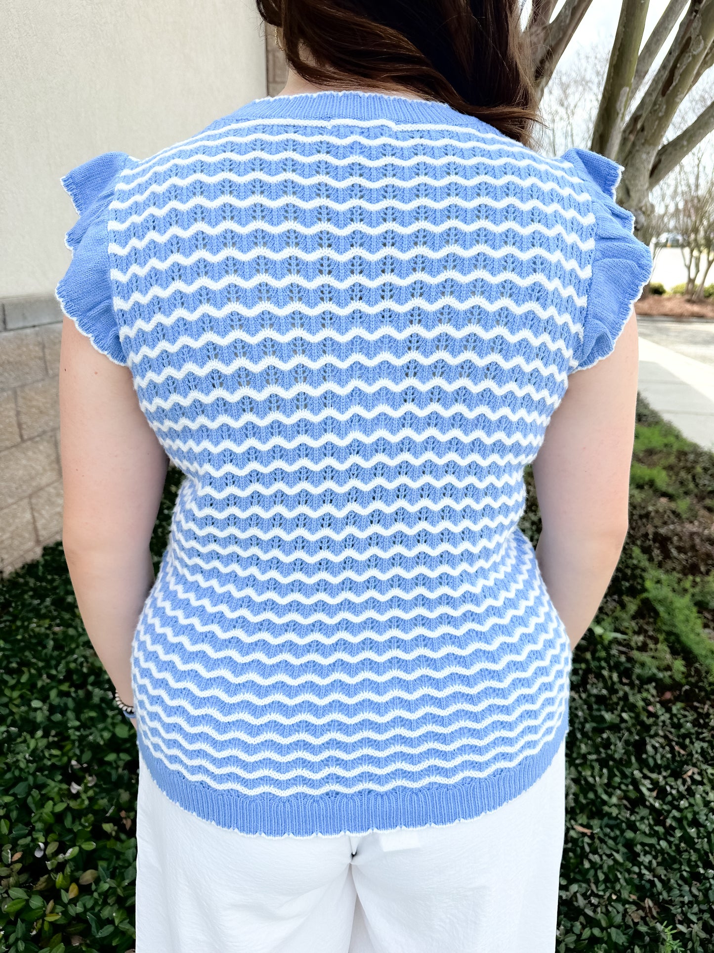 Oakley Sweater - Blue & White