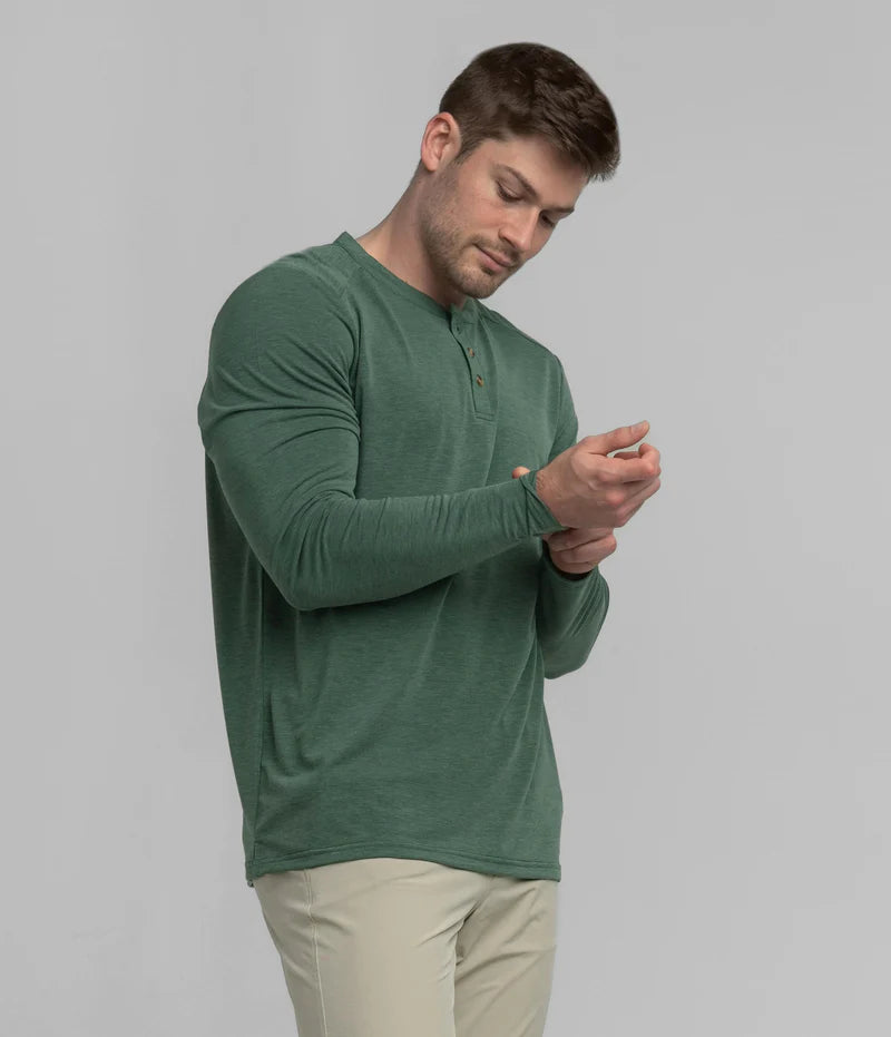 SSCO Men’s Max Comfort L/S Henley - Mallard