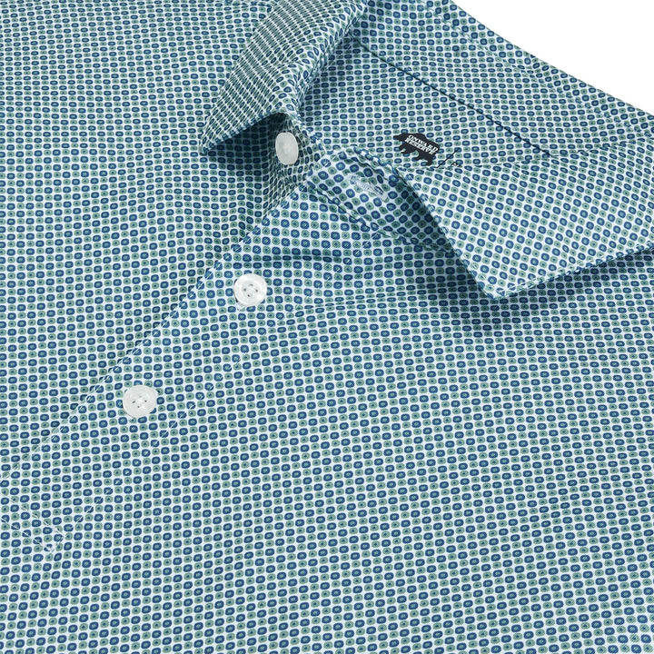 Onward Reserve League Printed Performance Polo - Ensign Blue