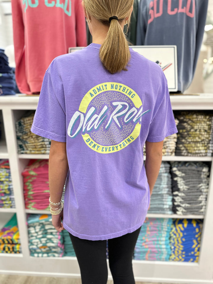 Old Row Circle Logo Pocket S/S T-Shirt - Violet