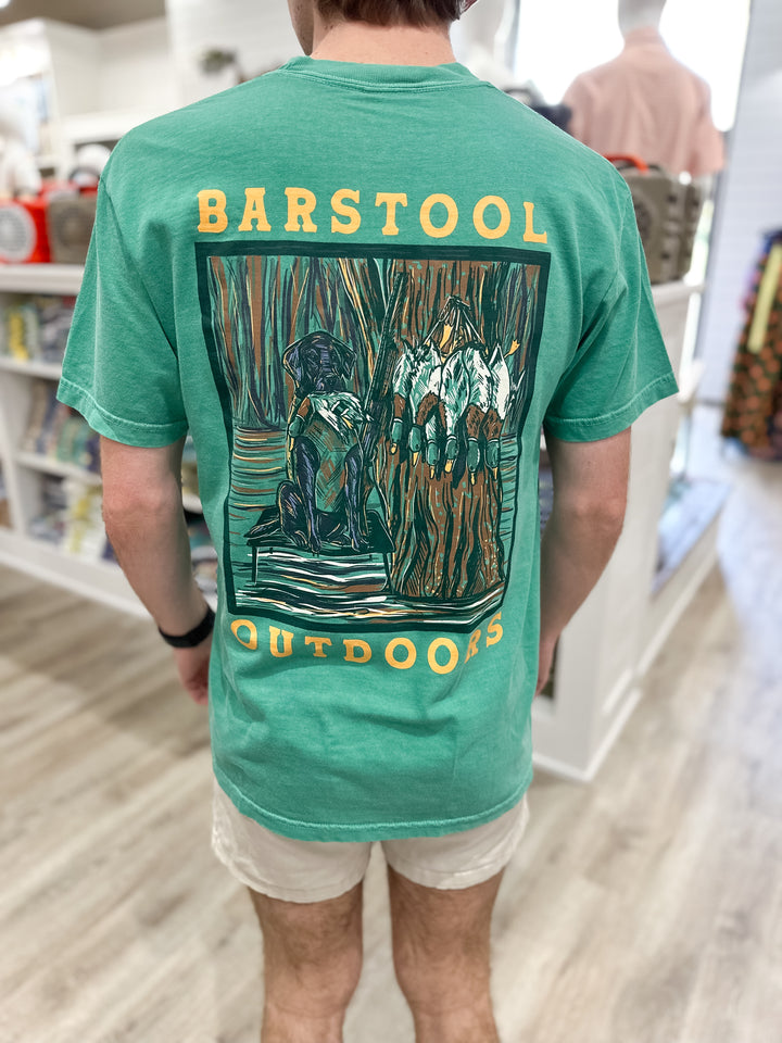 Barstool Sports Outdoors Duck Hunt Lab S/S Pocket T-Shirt - Grass