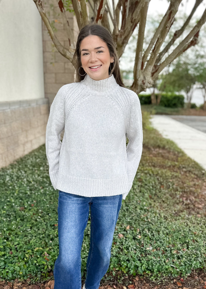 Emerge Funnel Neck Sweater - Beige