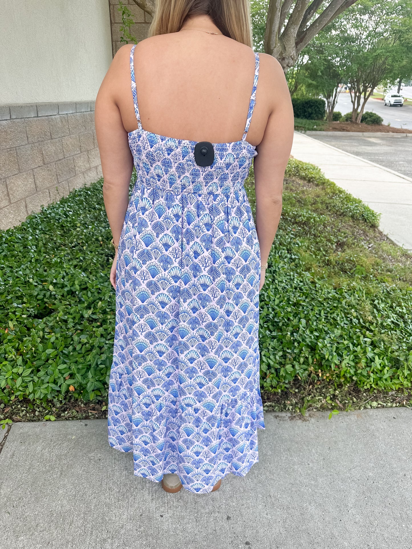 Margie Tiered Dress - Blue Shells